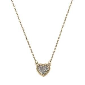 NEW CANVAS STYLE women's corrine pavé heart charm necklace in worn gold